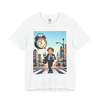 City Commute Unisex Tee, Stylish Graphic Tee, Casual Wear, Gift for Him/Her, Coffee Lover Shirt