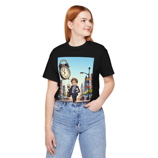 City Commute Unisex Tee, Stylish Graphic Tee, Casual Wear, Gift for Him/Her, Coffee Lover Shirt