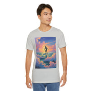 Surfing into the Sunset Tee, Surf Tee, Beach Vibes T-Shirt, Summer Apparel, Gift for Surfers, Adventure Wear